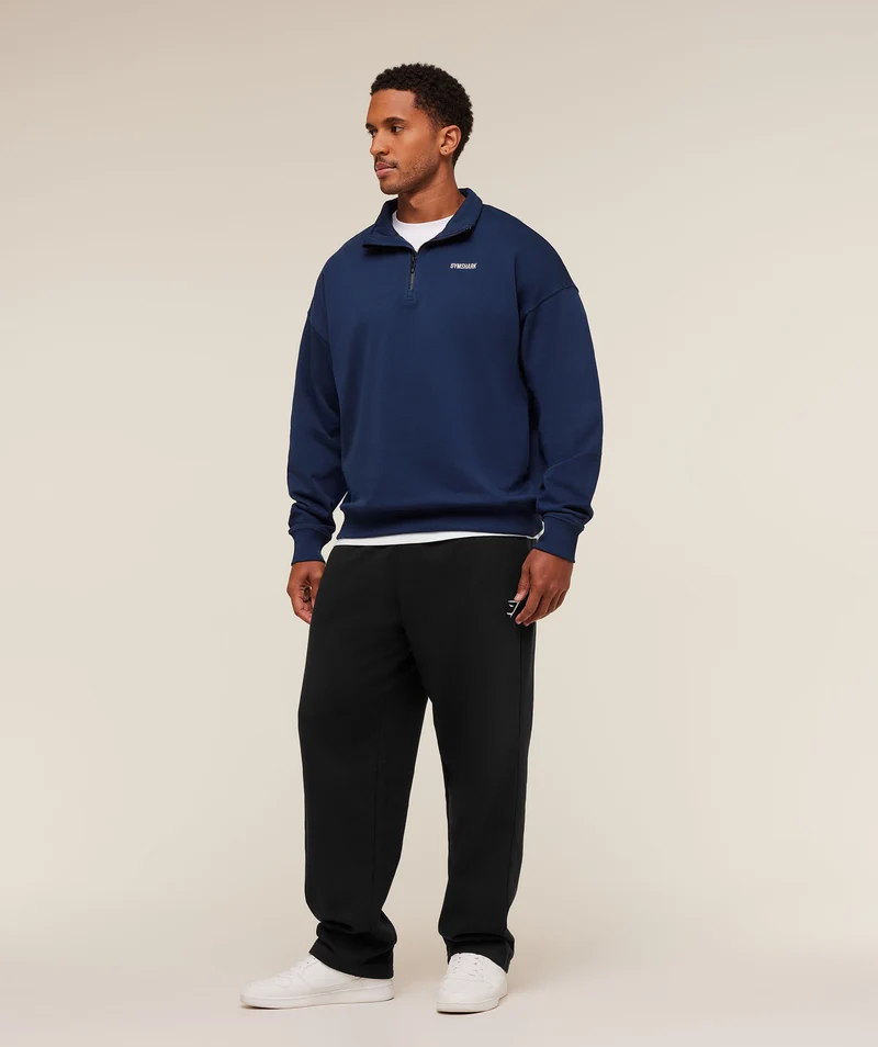Gymshark Rest Day Sweats 1/4 Zip - Navy