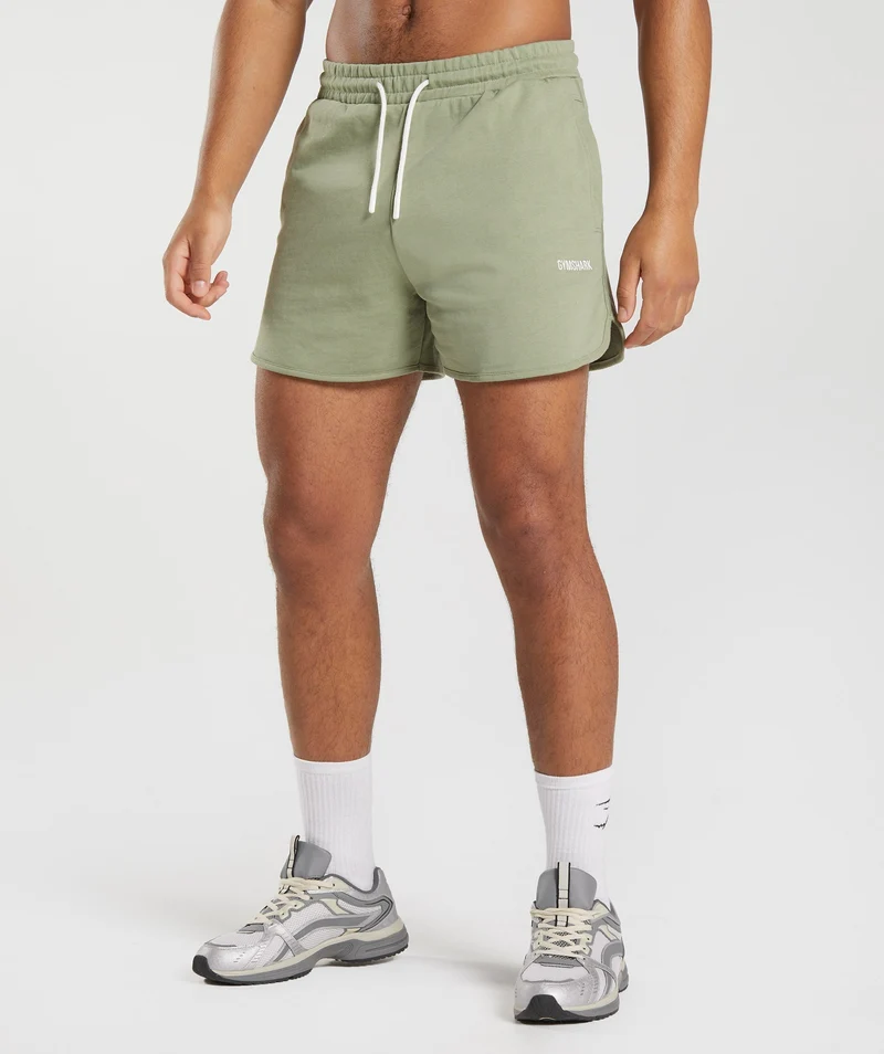 Gymshark Rest Day Sweats 4" Short - Sage Green