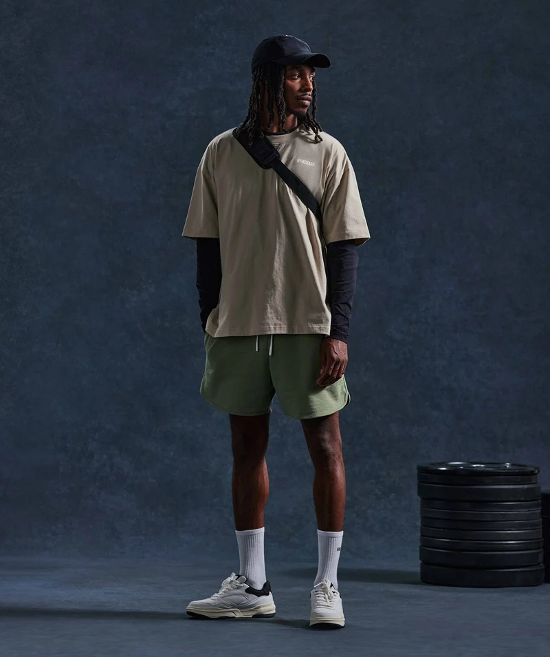 Gymshark Rest Day Sweats 4" Short - Sage Green