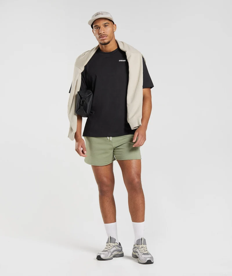 Gymshark Rest Day Sweats 4" Short - Sage Green