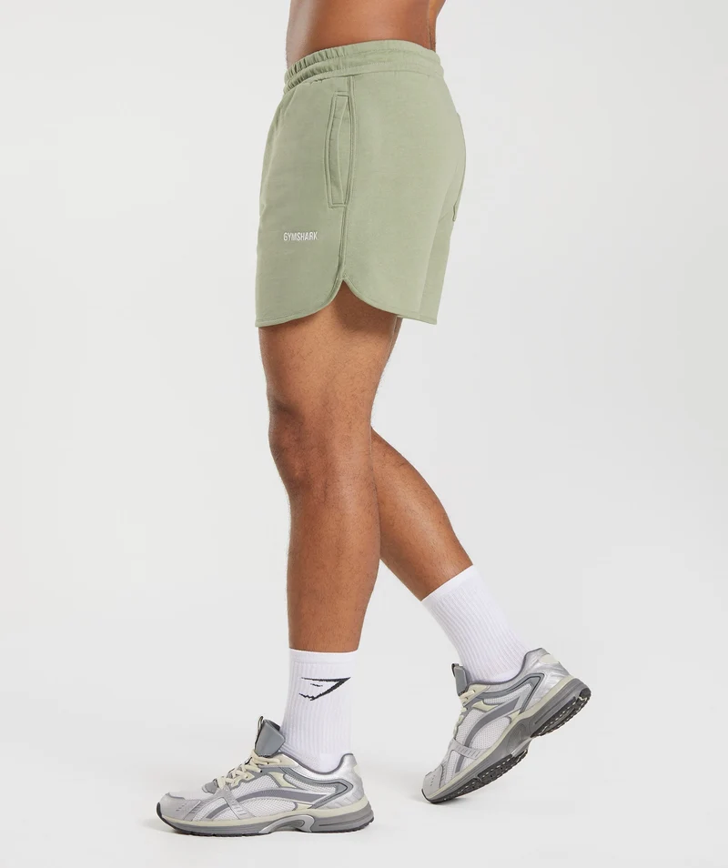 Gymshark Rest Day Sweats 4" Short - Sage Green