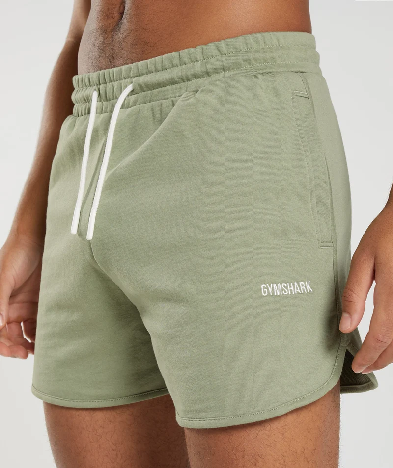 Gymshark Rest Day Sweats 4" Short - Sage Green
