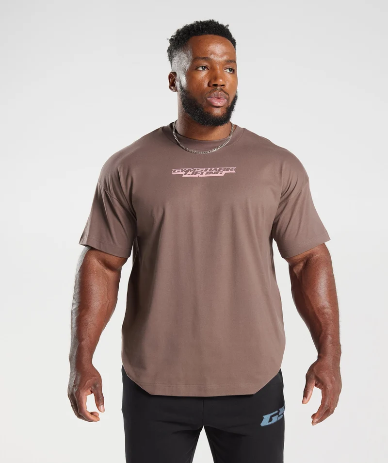 Gymshark Intergalactic Lifting Oversized T-Shirt - Purple