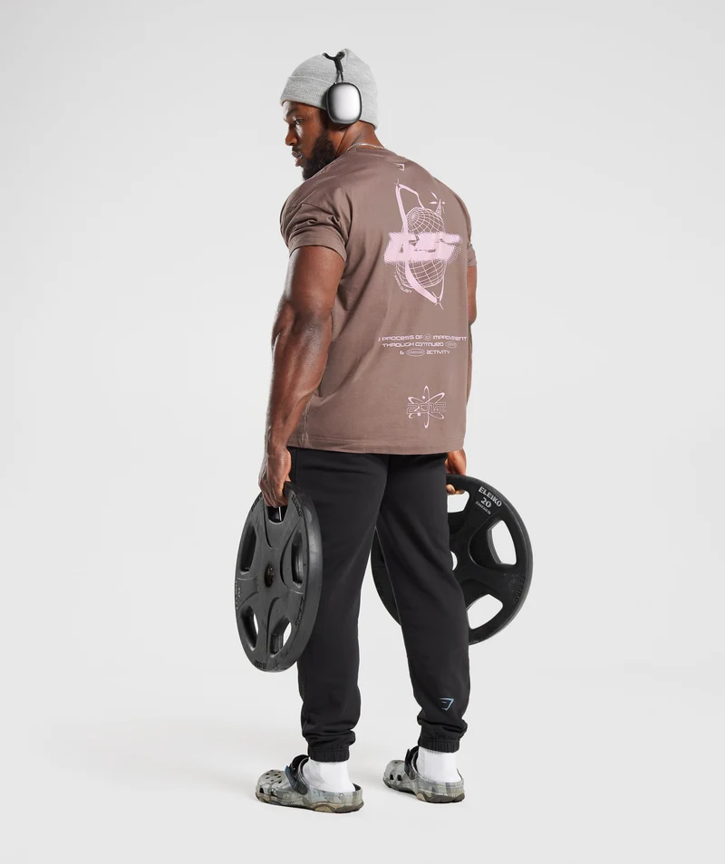 Gymshark Intergalactic Lifting Oversized T-Shirt - Purple