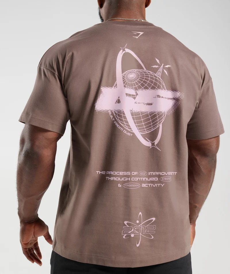 Gymshark Intergalactic Lifting Oversized T-Shirt - Purple
