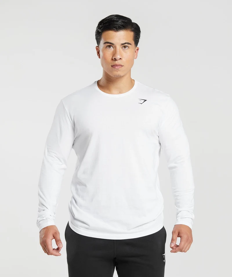 Gymshark GS Lifting Club Long Sleeve T-Shirt - White
