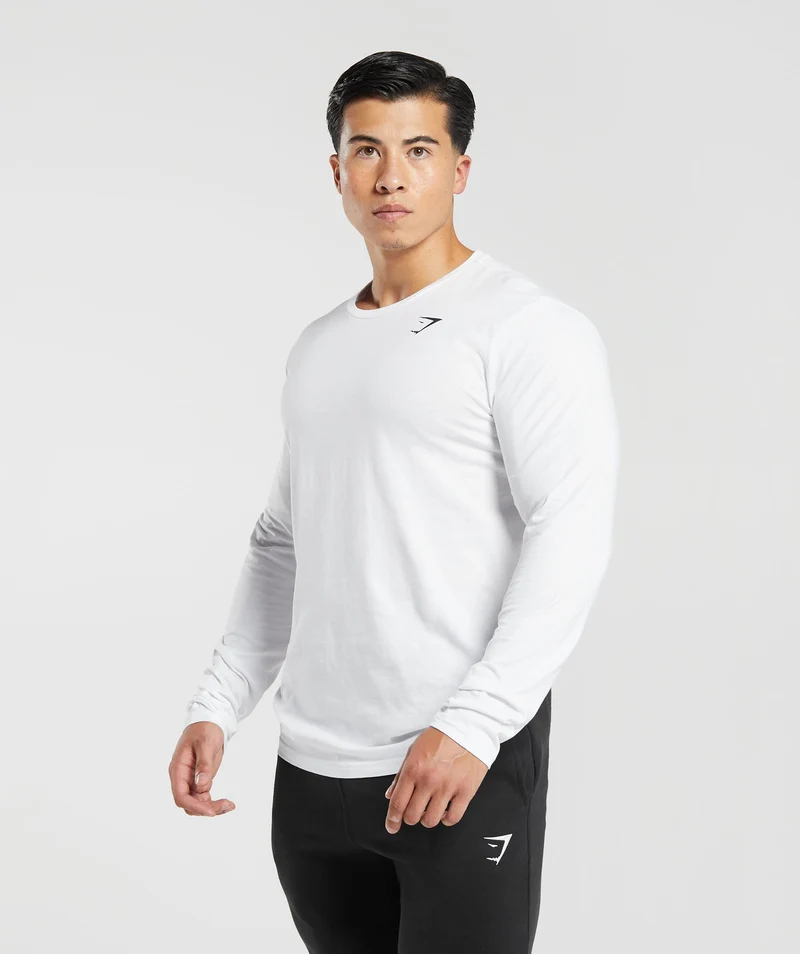 Gymshark GS Lifting Club Long Sleeve T-Shirt - White