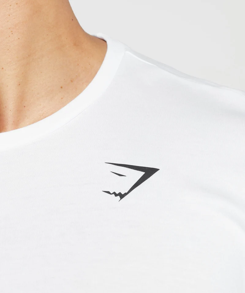 Gymshark GS Lifting Club Long Sleeve T-Shirt - White