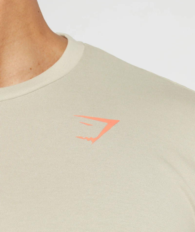 Gymshark GS Lifting Club Long Sleeve T-Shirt - Washed Stone Brown
