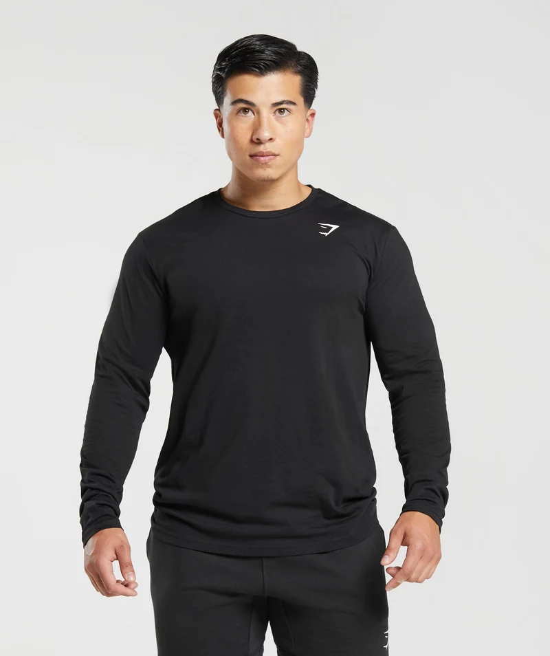 Gymshark GS Lifting Club Long Sleeve T-Shirt - Black