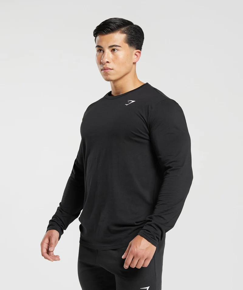 Gymshark GS Lifting Club Long Sleeve T-Shirt - Black