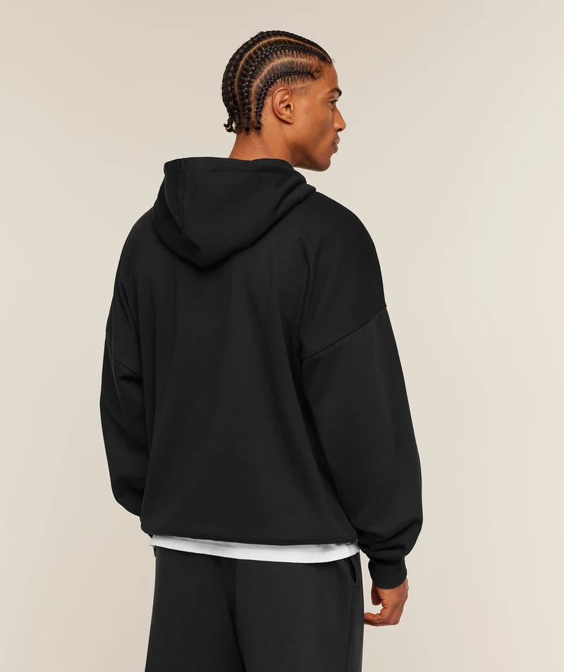 Gymshark Essential Oversized Zip Up Hoodie - Black