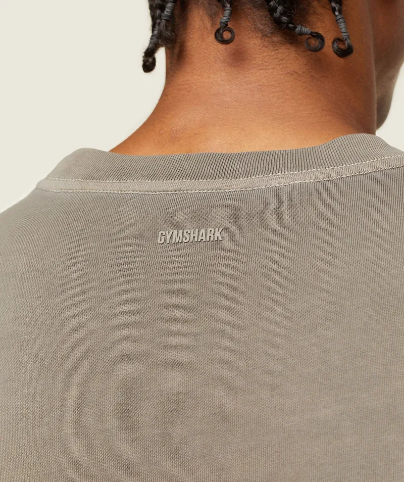 Gymshark Lifestyle Relaxed T-Shirt - Linen Brown