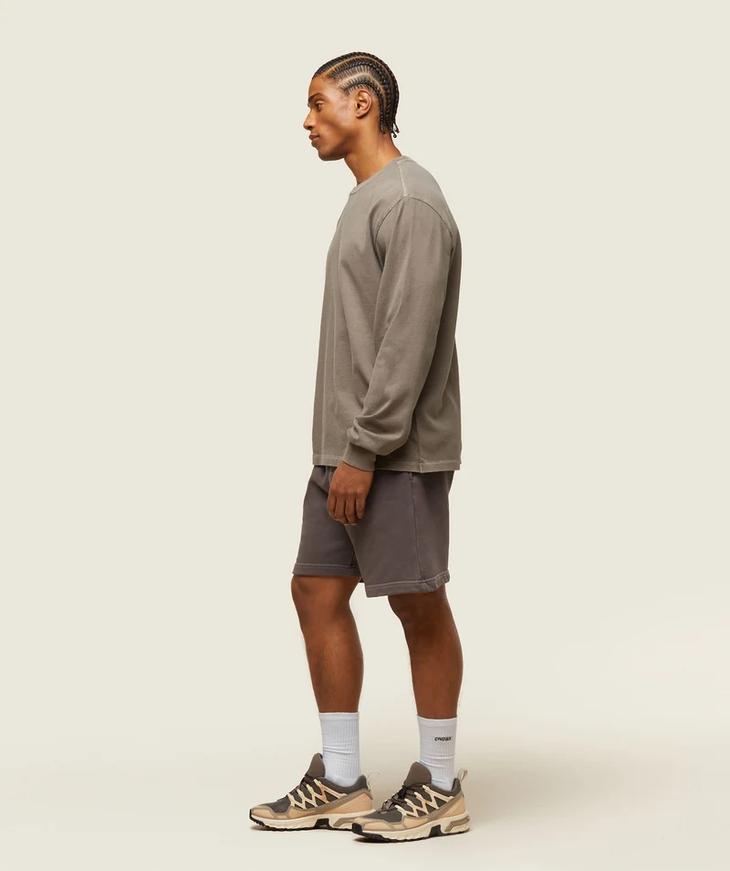 Gymshark Lifestyle Relaxed Long Sleeve Tee - Linen Brown