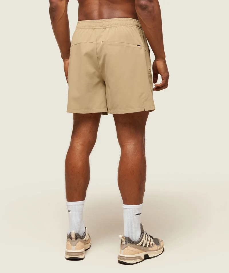 Gymshark Abstract Lightweight Running Shorts - Deep Fawn Brown