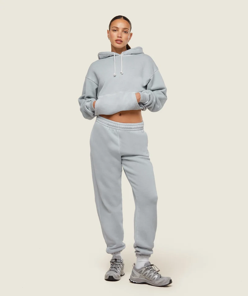 Gymshark Comfort Oversized Hoodie - Ice Grey/Pigment Garment Dye + Wash