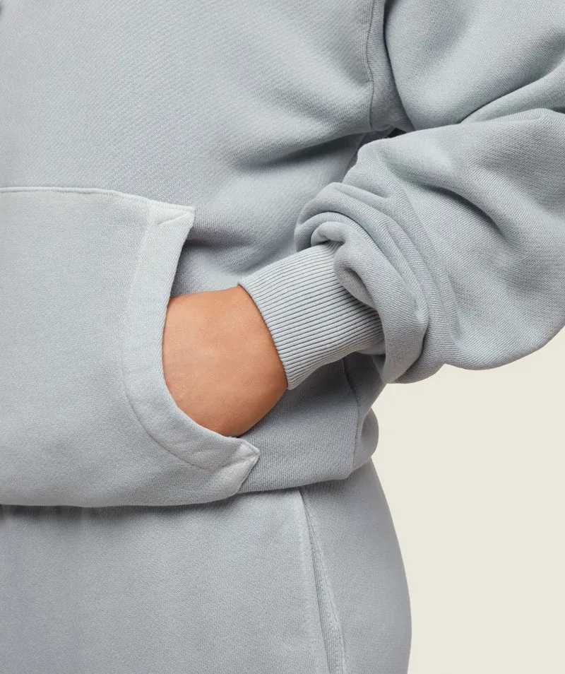 Gymshark Comfort Oversized Hoodie - Ice Grey/Pigment Garment Dye + Wash