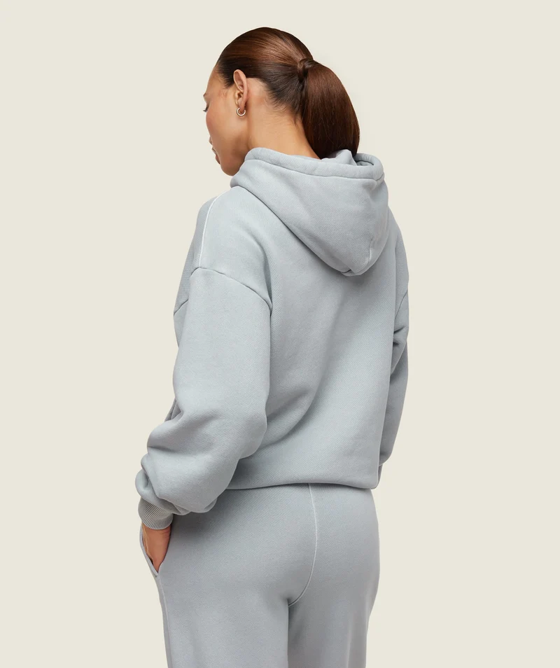 Gymshark Comfort Oversized Hoodie - Ice Grey/Pigment Garment Dye + Wash