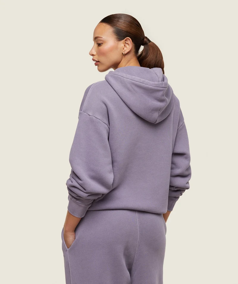 Gymshark Comfort Oversized Hoodie - Fog Purple/Pigment Garment Dye + Wash