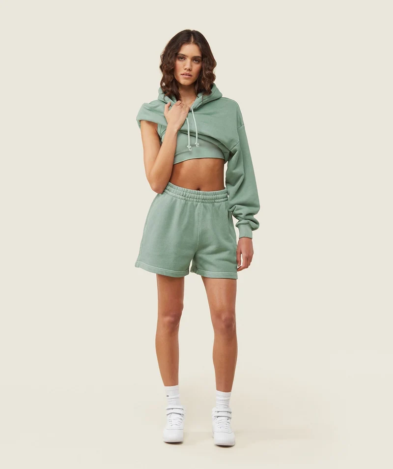 Gymshark Comfort Oversized Hoodie - Dollar Green/Pigment Garment Dye + Wash