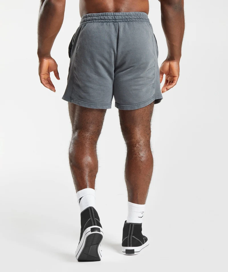 Gymshark Power Washed 5" Shorts - Blue