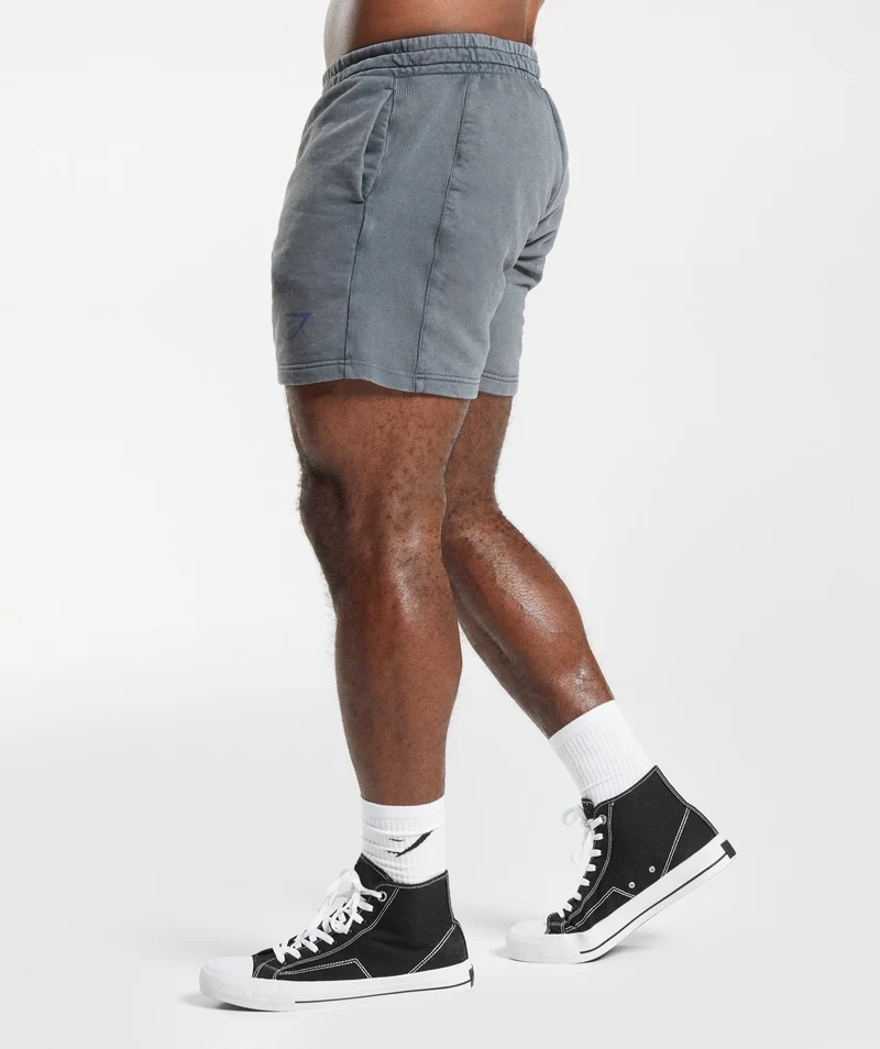 Gymshark Power Washed 5" Shorts - Blue