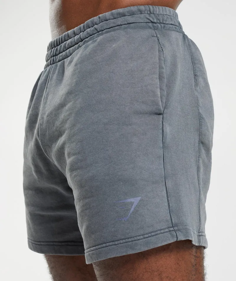 Gymshark Power Washed 5" Shorts - Blue