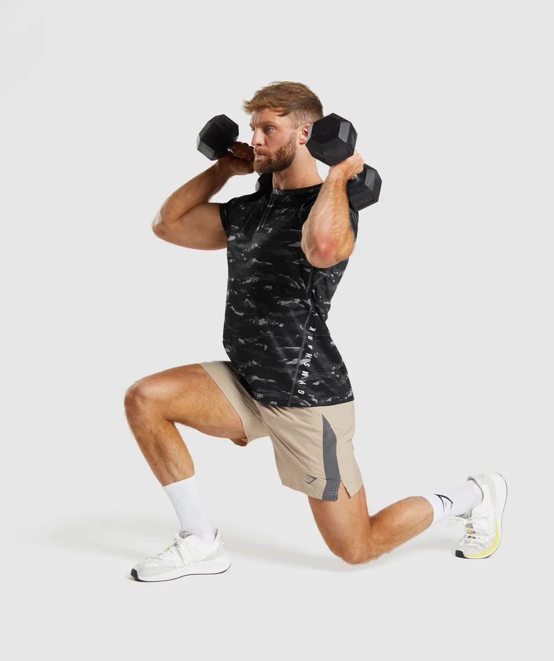 Gymshark Sport 7" Shorts - Toasted Brown/Silhouette Grey