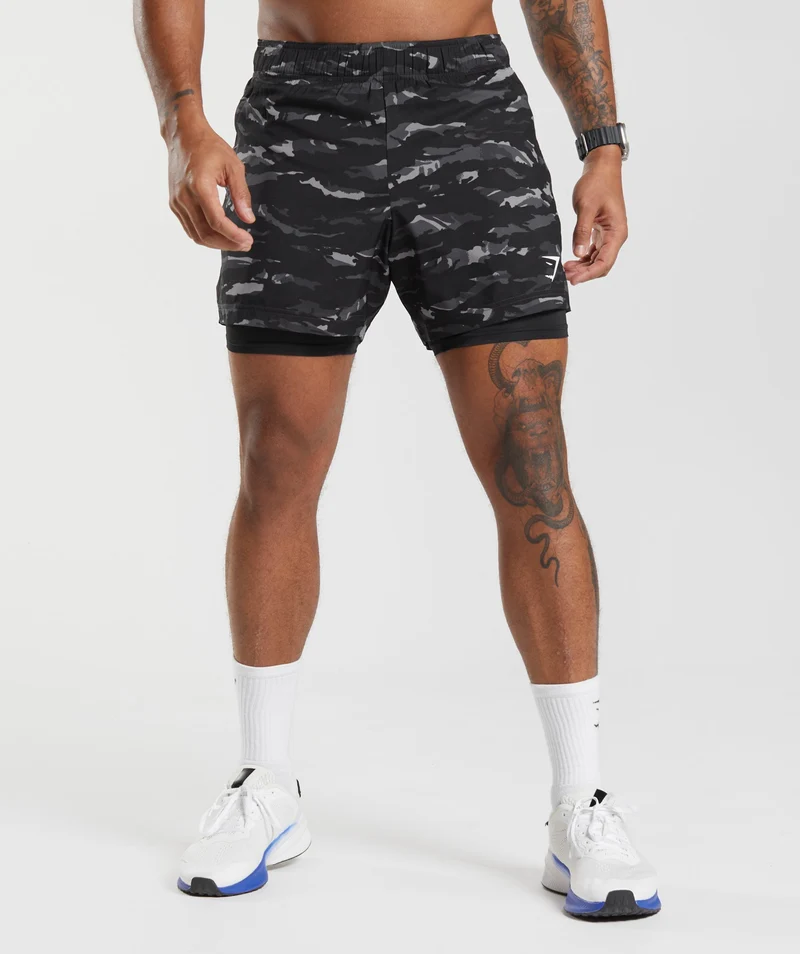 Gymshark Sport 5" 2-in-1 Shorts - Onyx Grey/Black
