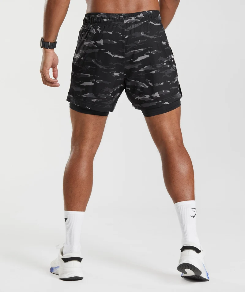 Gymshark Sport 5" 2-in-1 Shorts - Onyx Grey/Black