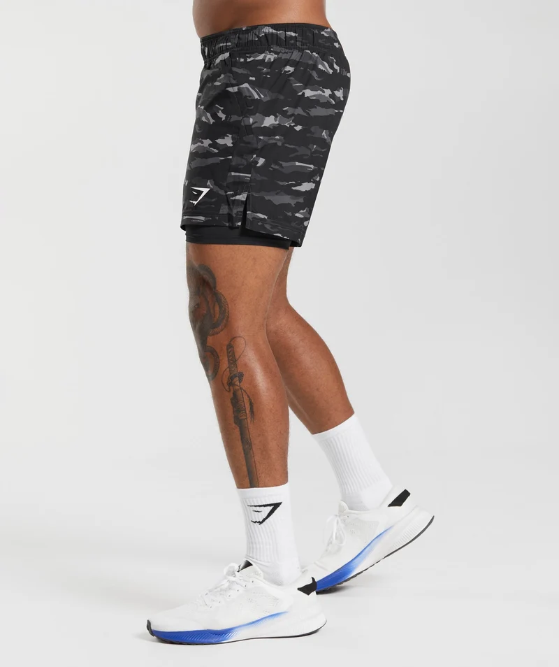 Gymshark Sport 5" 2-in-1 Shorts - Onyx Grey/Black