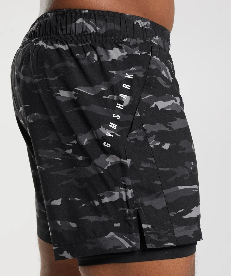Gymshark Sport 5" 2-in-1 Shorts - Onyx Grey/Black