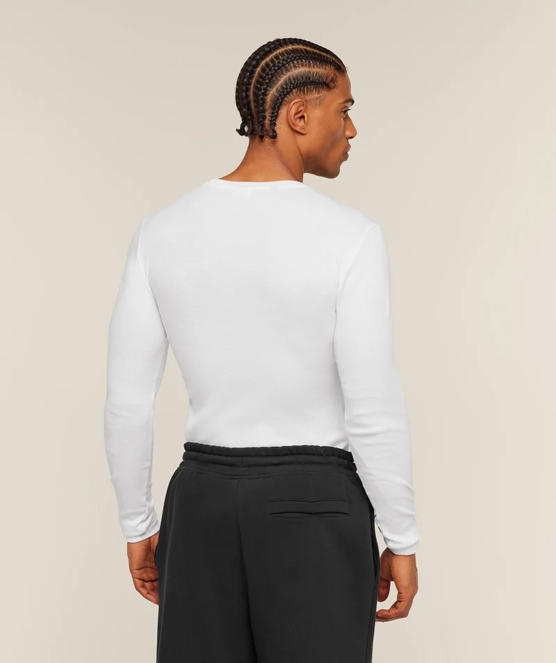Gymshark Ribbed Long Sleeve T-Shirt - White