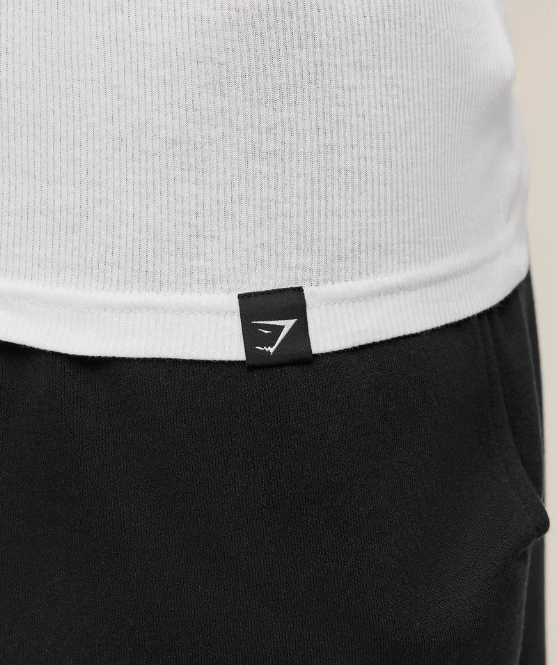 Gymshark Ribbed Long Sleeve T-Shirt - White
