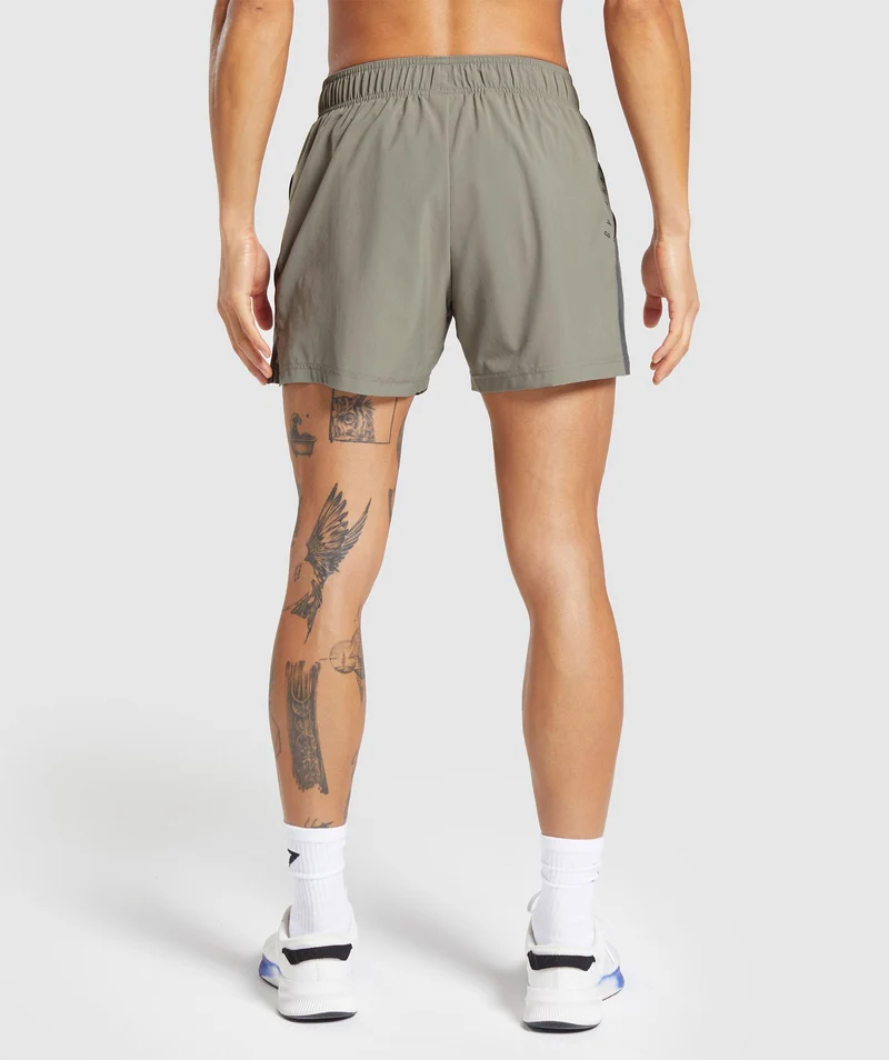Gymshark Sport 5" Shorts - Linen Brown/Dark Grey