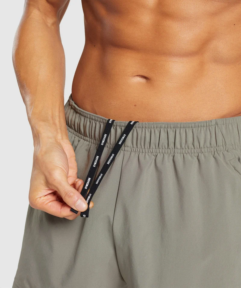 Gymshark Sport 5" Shorts - Linen Brown/Dark Grey