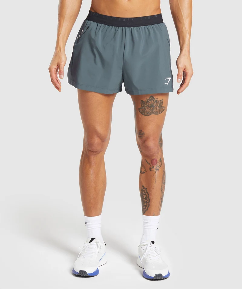 Gymshark Sport Run 3" Shorts - Titanium Blue