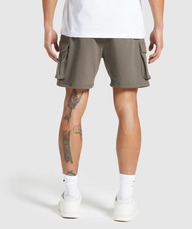 Gymshark Crest Cargo Short - Camo Brown
