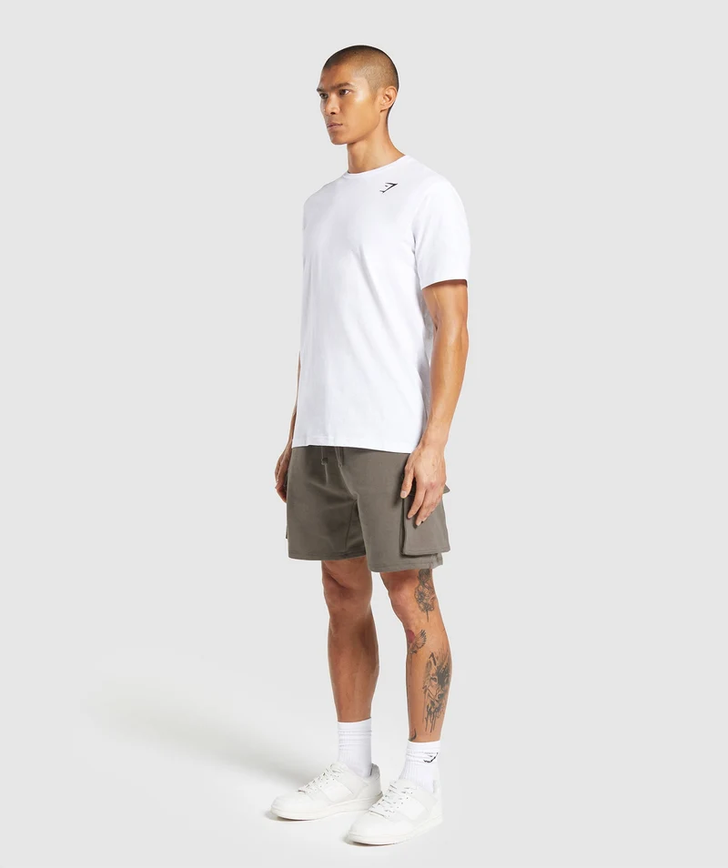Gymshark Crest Cargo Short - Camo Brown