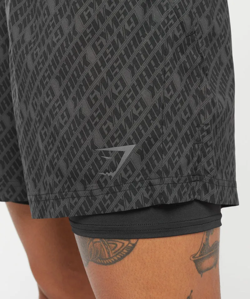 Gymshark Sport 5" 2-in-1 Shorts - Asphalt Grey/Black