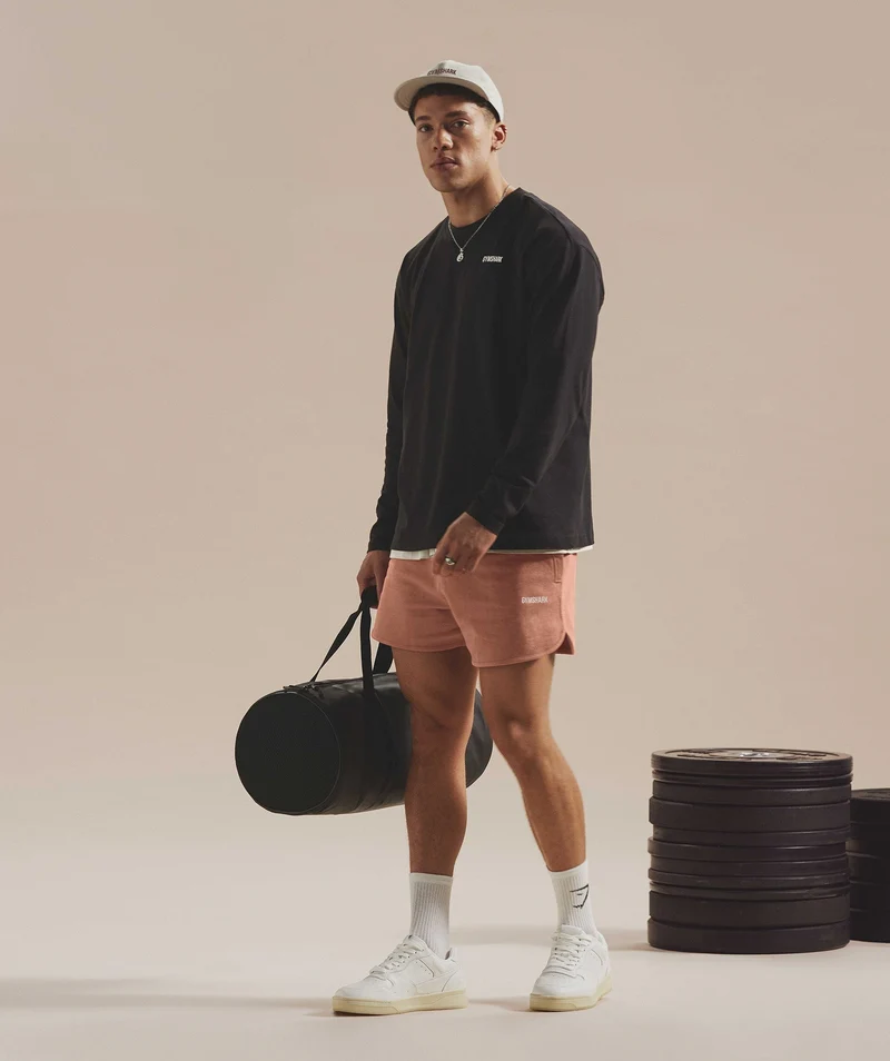 Gymshark Rest Day Sweats 4" Short - Toffee Brown