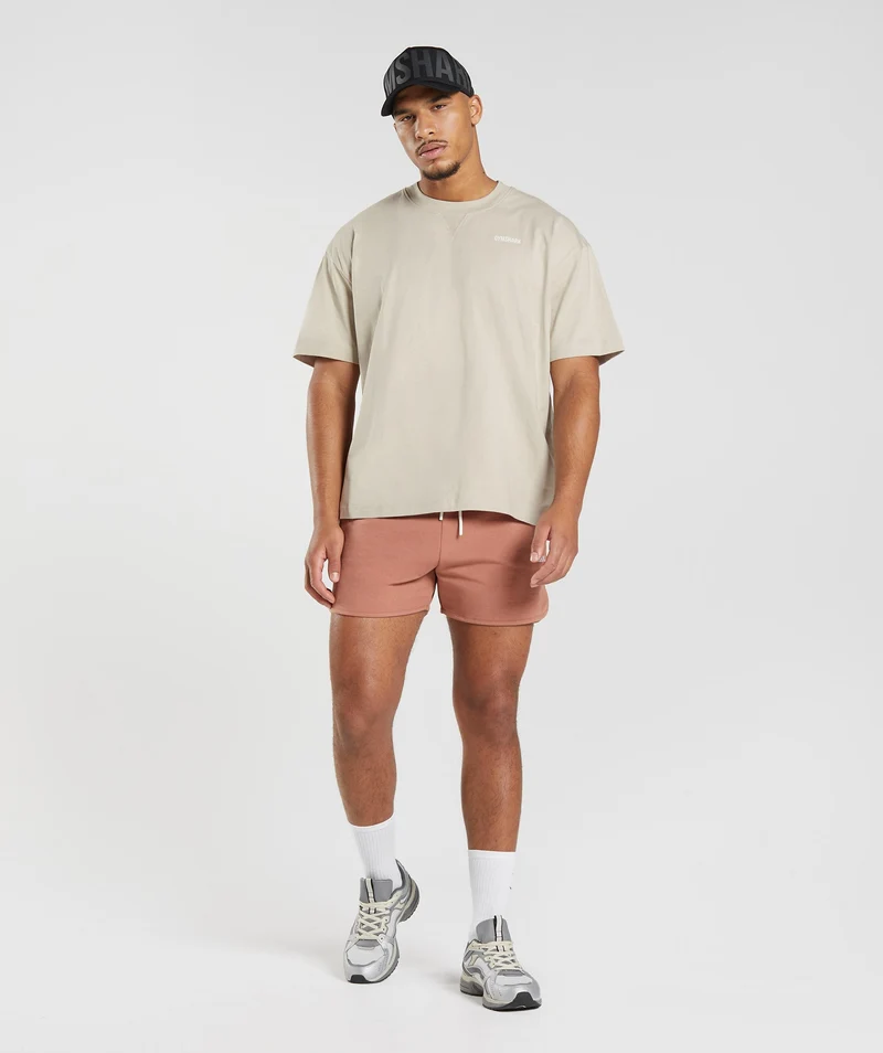 Gymshark Rest Day Sweats 4" Short - Toffee Brown