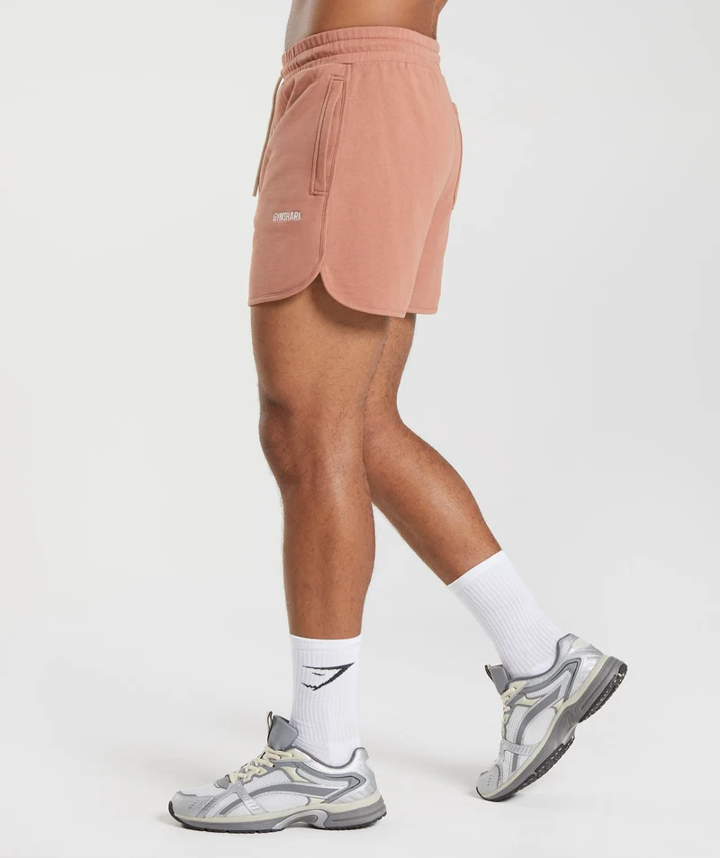 Gymshark Rest Day Sweats 4" Short - Toffee Brown
