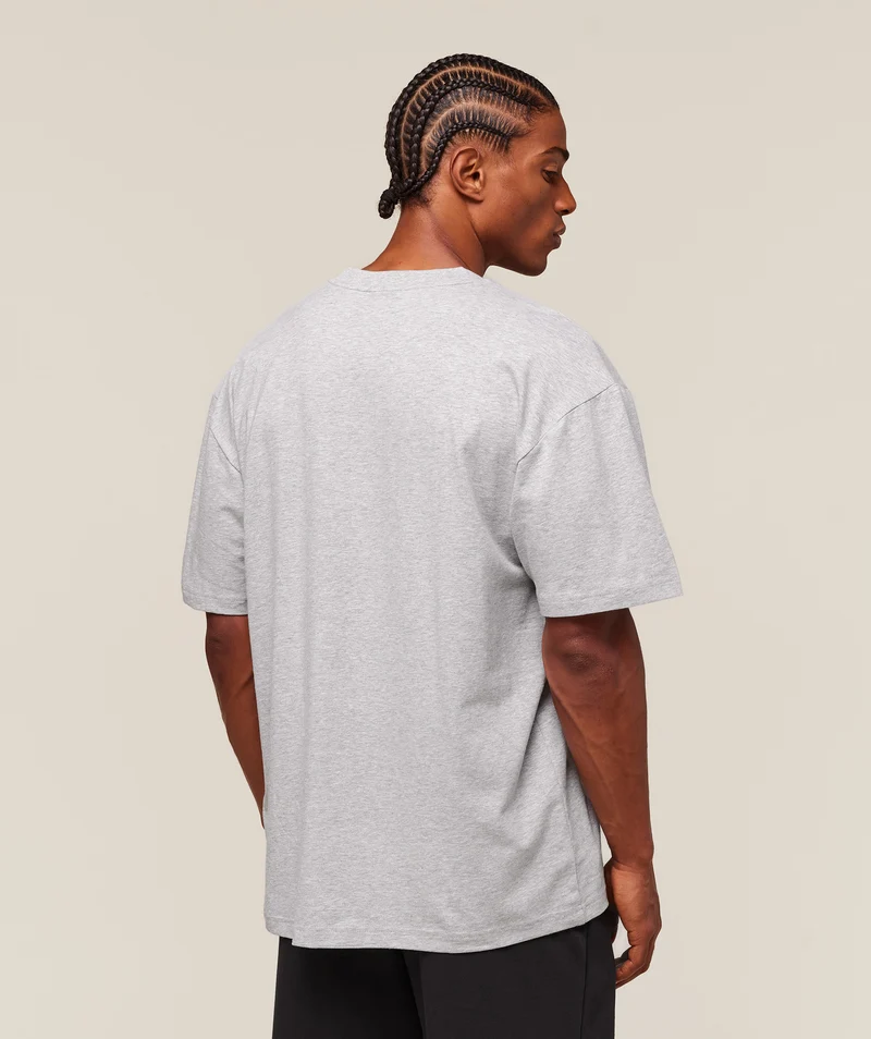 Gymshark Apollo Oversized T-Shirt - Light Grey Marl