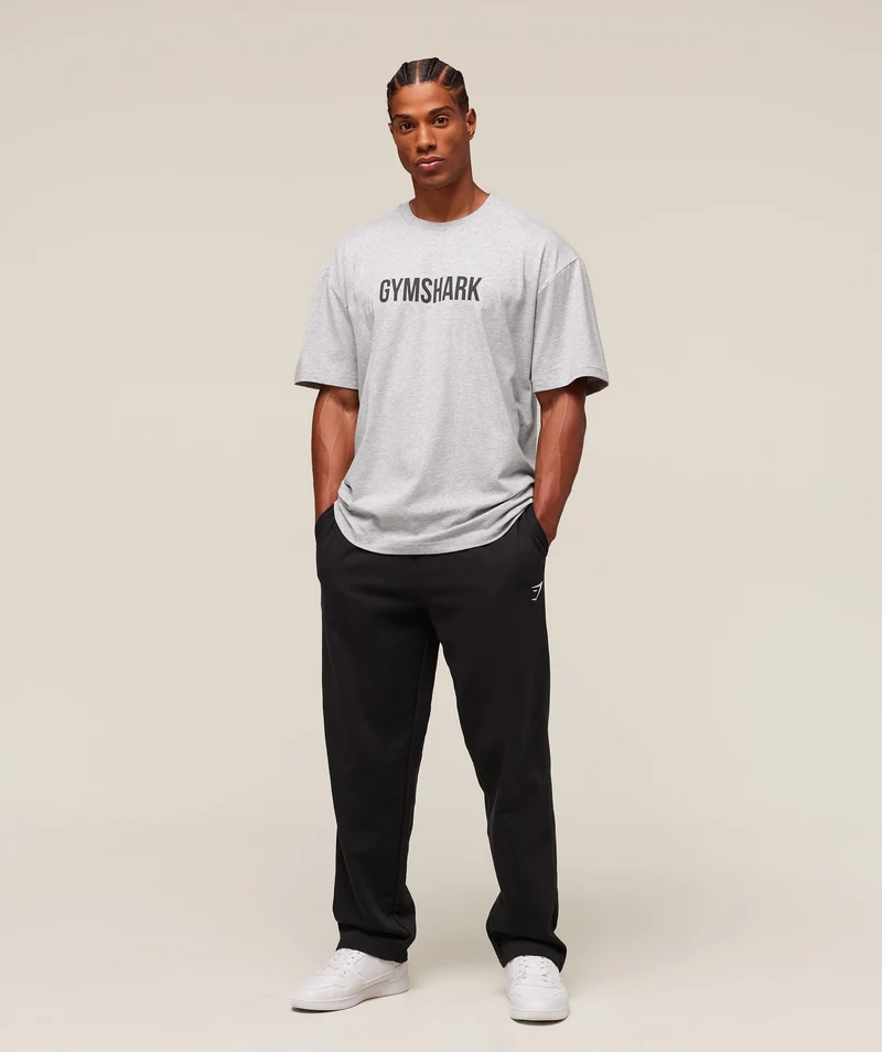 Gymshark Apollo Oversized T-Shirt - Light Grey Marl