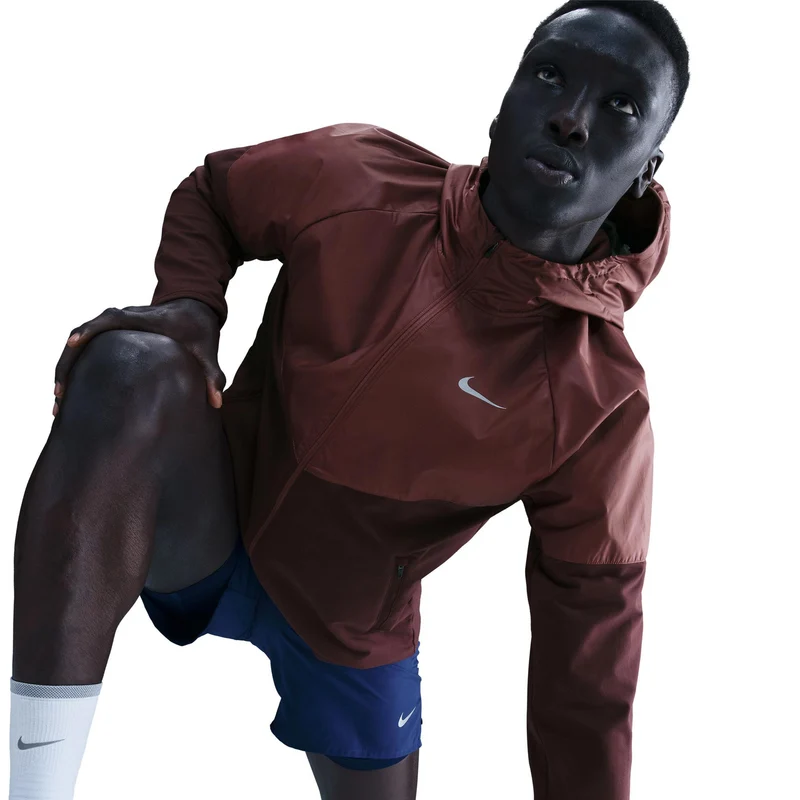 Miler Laufjacke Herren - dunkelrot, bronze
