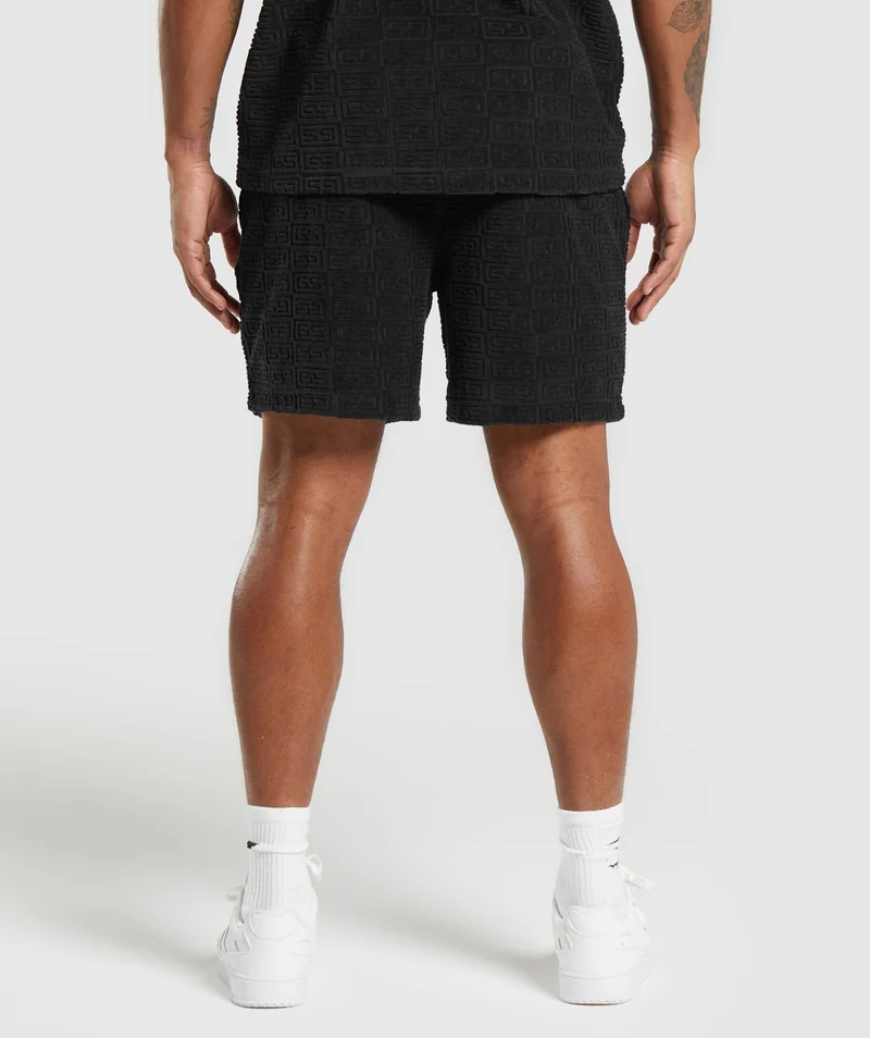 Gymshark Towelling 7" Shorts - Black