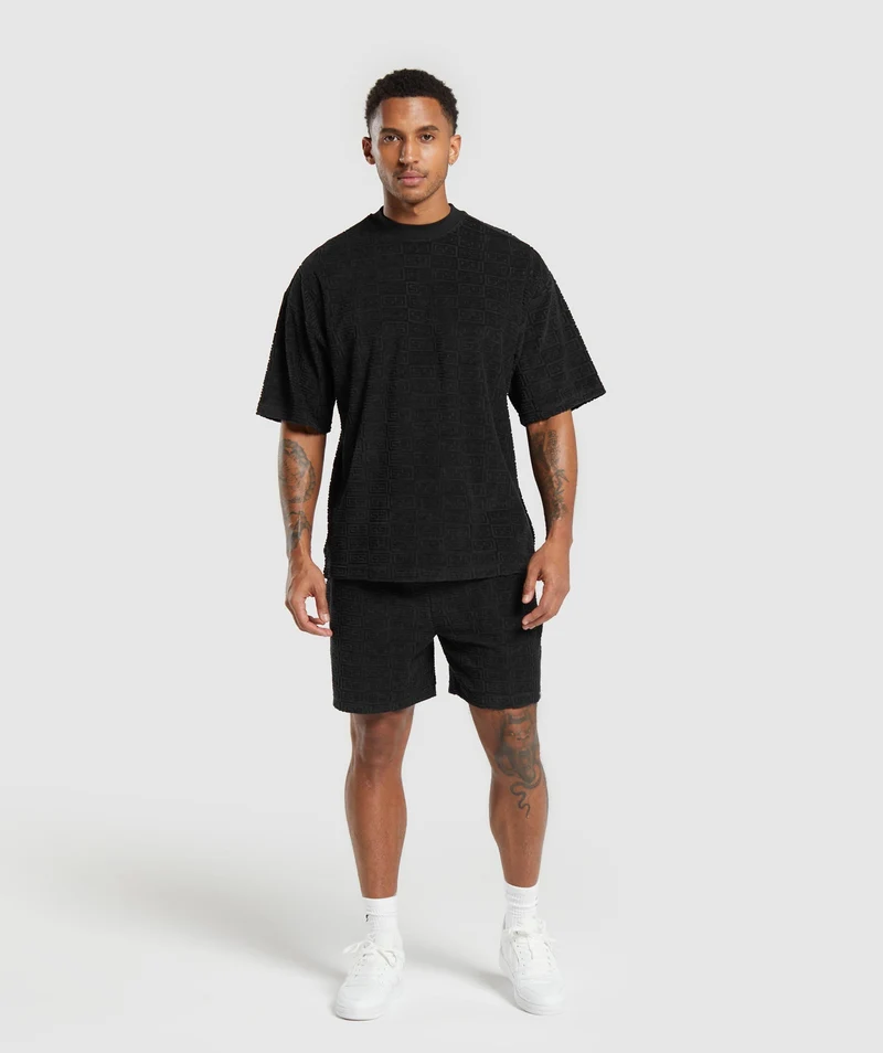 Gymshark Towelling T-Shirt - Black