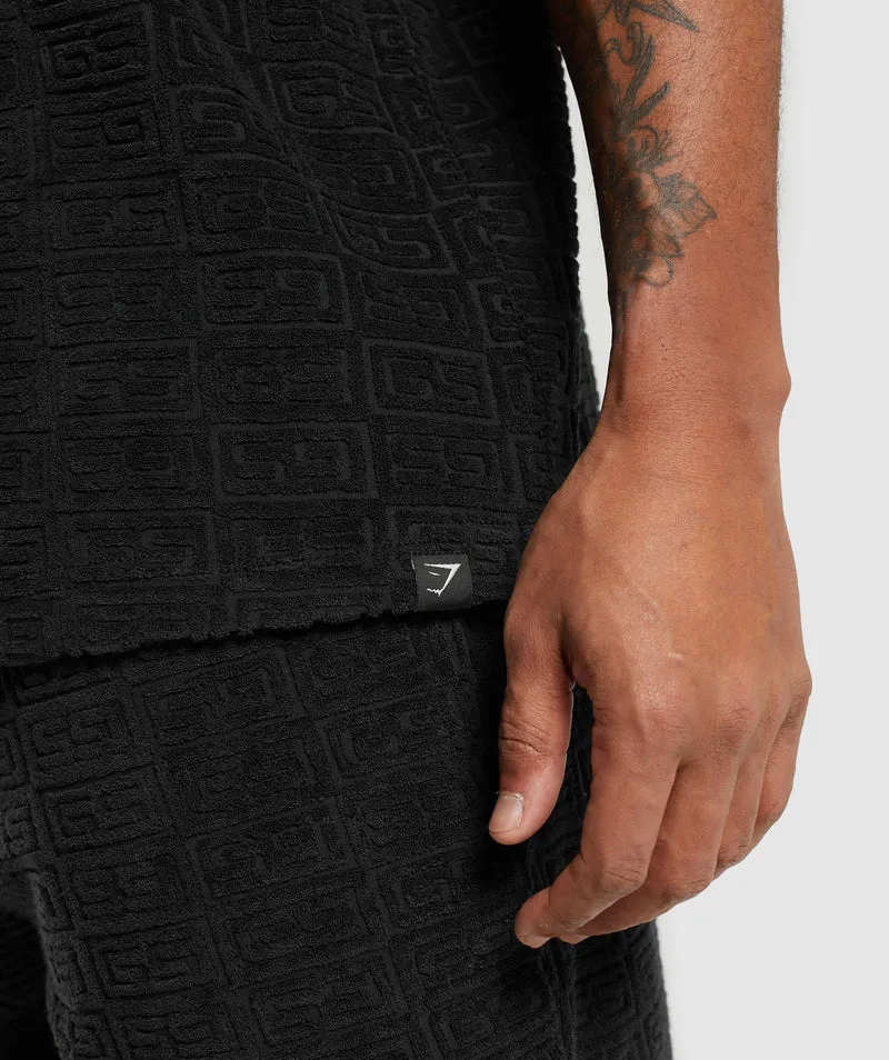 Gymshark Towelling T-Shirt - Black
