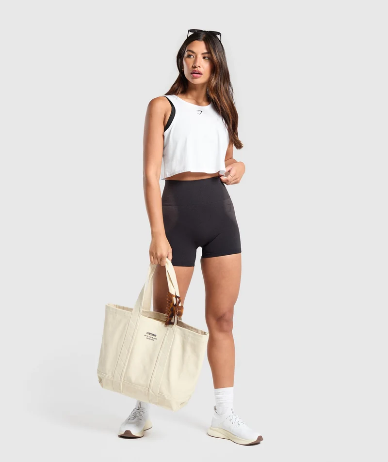 Gymshark Tactical Canvas Tote Bag - Ecru White